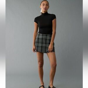 NWT AE Knit Plaid Skort